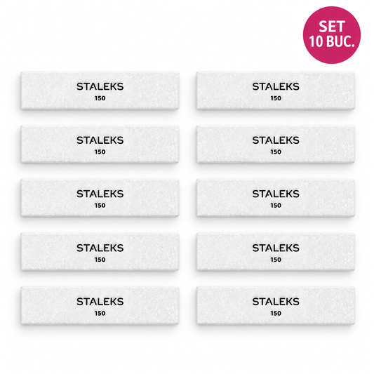 Set 10 buffere profesionale pentru unghii STALEKS, granulatie 150