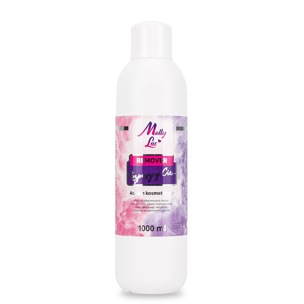 Soak Off Remover MollyLac 1000 ml cu lanolină pentru îndepărtarea ojei semipermanente, gelului și acrilului
