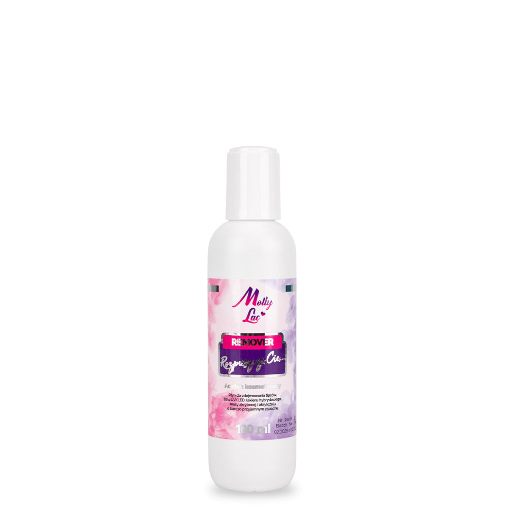 Soak Off Remover MollyLac 100 ml cu lanolină pentru îndepărtarea ojei semipermanente, gelului și acrilului