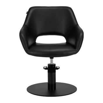 Scaun frizerie și coafor profesional, hidraulic, negru - Gabbiano ROMA