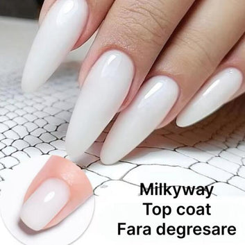 TOP COAT MILKYWAY MAKEOVER, 15 ML , FARA DEGRESARE - ALB LAPTOS