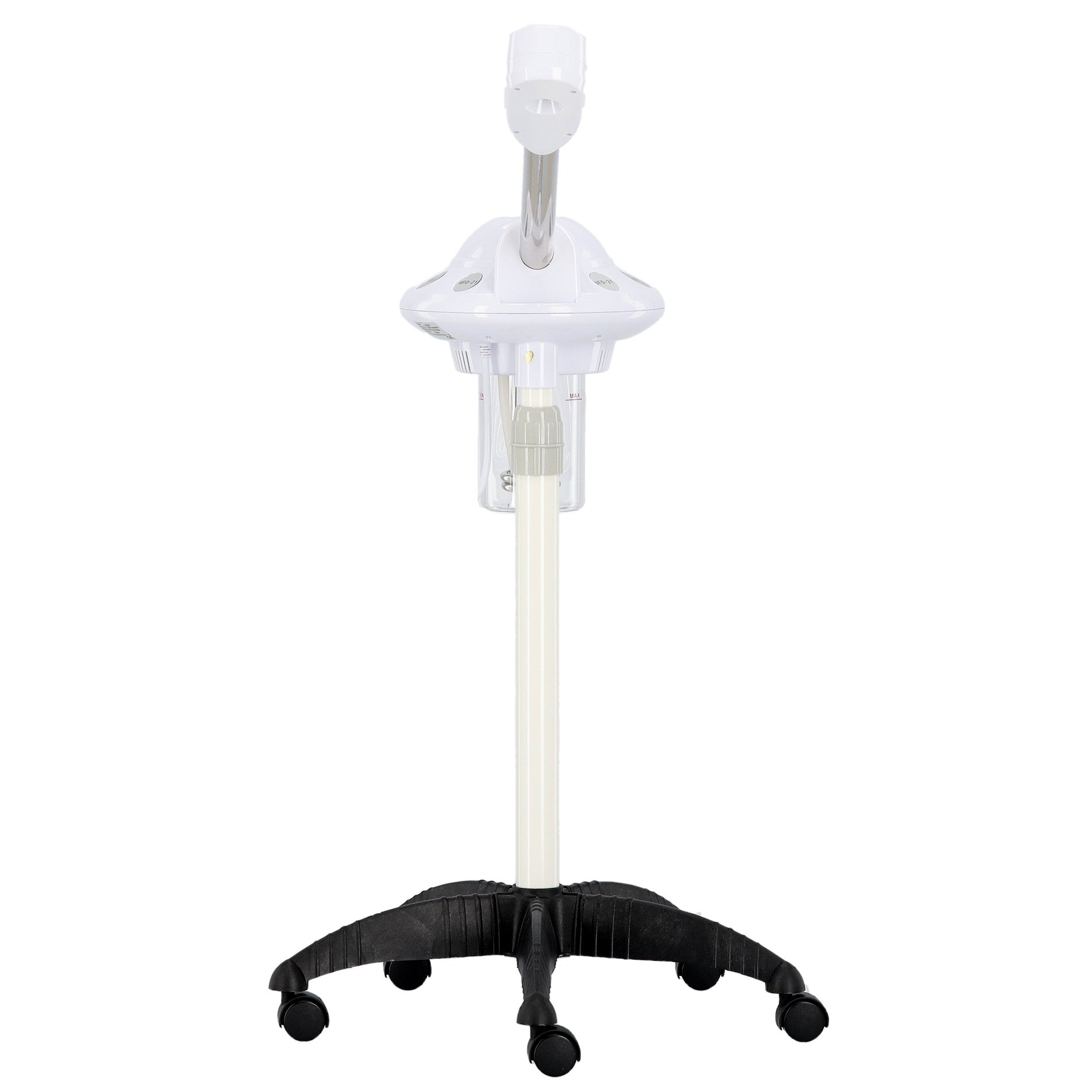 Aparat profesional vapozon cosmetic UFO-21 montat pe stativ mobil stabil cu 5 roti.